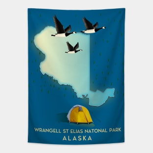 wrangell st elias Alaska Travel map Tapestry