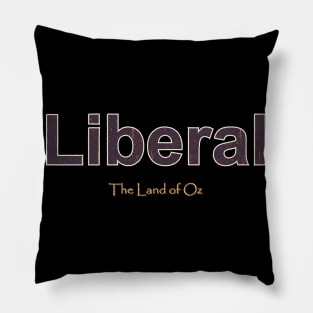 Liberal Grunge Text Pillow