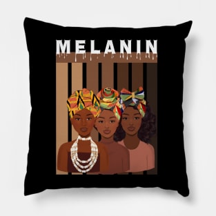 Melanin Afro Queens Black Pride Pillow