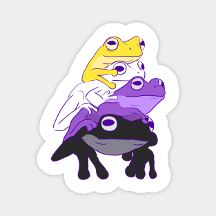 Nonbinary Pride Frog Stack Magnet