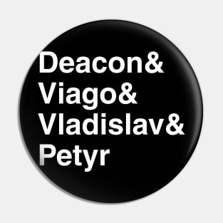 Deacon & Viago & Vladislav & Petyr - What We Do In The Shadows - White Pin