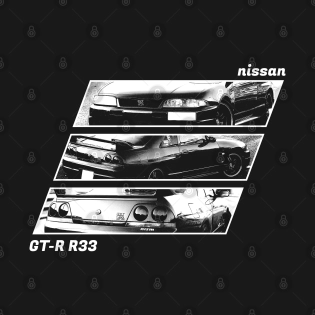 NISSAN SKYLINE GT-R R33 Black 'N White Archive 2 (Black Version) by Cero