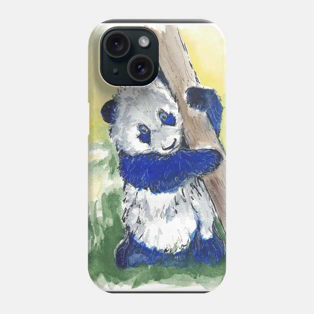 watercolor panda Phone Case by pictures