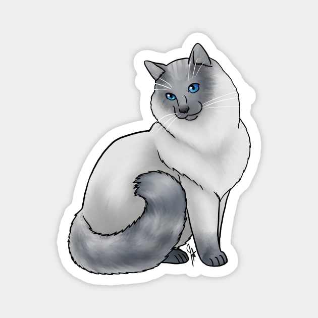 Cat - Balinese - Blue Magnet by Jen's Dogs Custom Gifts and Designs