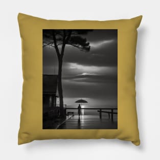 Black and white photography Pillow