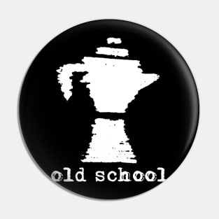 Old school coffee (white) Pin