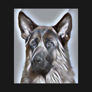 German Shepherd Lover -abstract portrait of German Shepherd dog T-Shirt