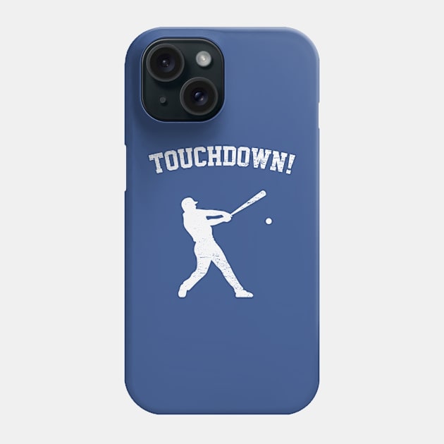 Touchdown! Funny Baseball Player Silhouette Phone Case by TwistedCharm