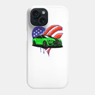 Flag USA Green GT500 Shelby Phone Case