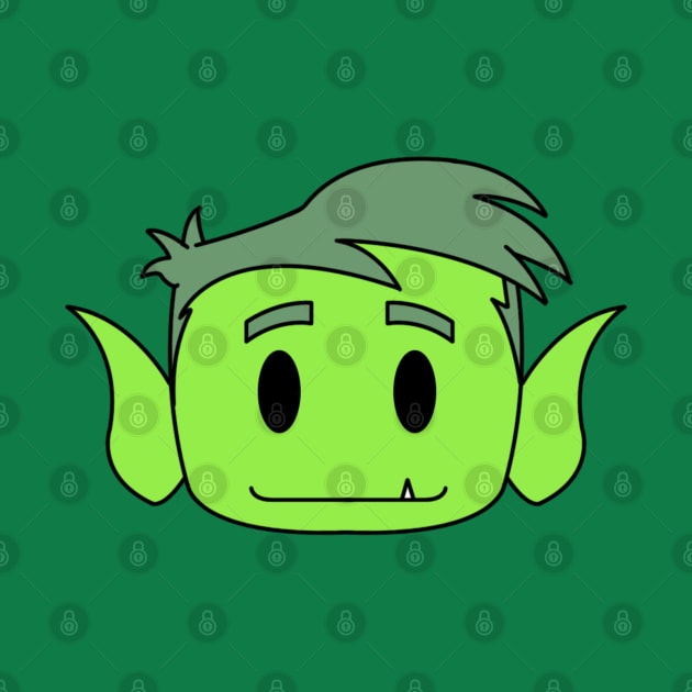 Chibi Beast Boy Head by schnln01