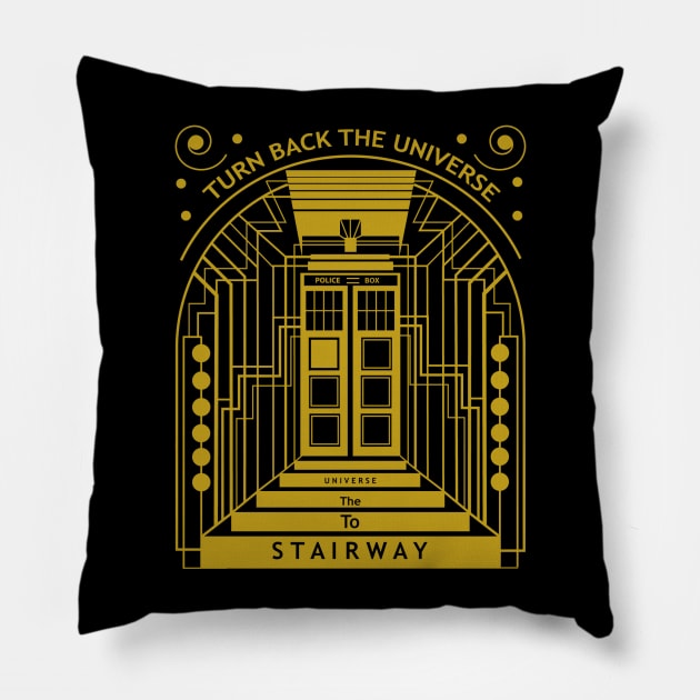 Starway to the Universe Tardis Style Pillow by leslieharris372