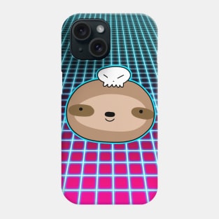 Skull Sloth Face Vaporwave Phone Case