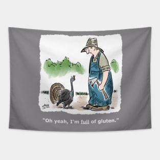 Funny Thanksgiving turkey cartoon Tapestry