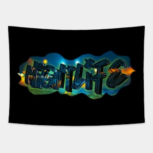 Nightlife Graffiti Tapestry