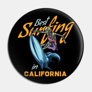 Surfing California Pin