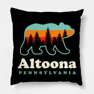 Altoona Pennsylvania Camping Hiking Bear Pillow