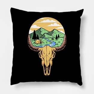 Wild Journey Retro Design Pillow