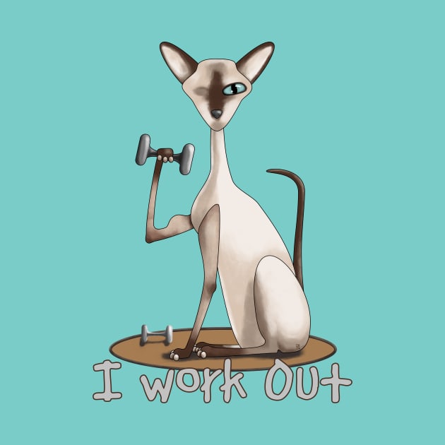 The Gym Cat by LumpyLintbunny