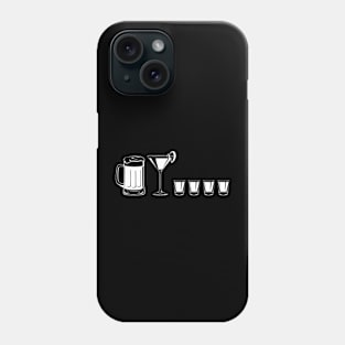 Stick Figure Family - Alcohol Themed - 4 Shots Phone Case