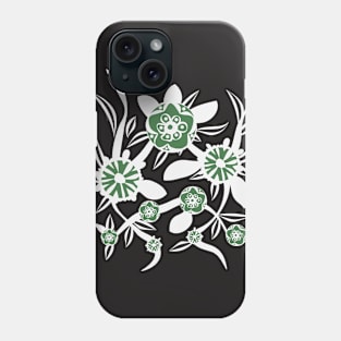 Green flowers Phone Case