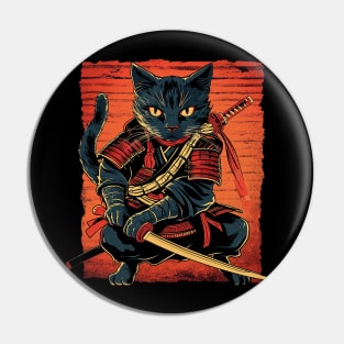 samurai cat Pin