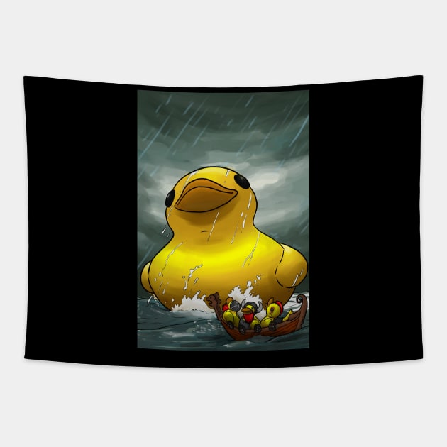 Moby Duck Tapestry by Sir Sasquatch Arts