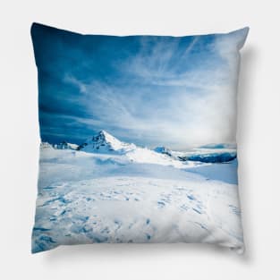 SCENERY 60 - White Snow Mountain Frost Forest Cold Ice Pillow