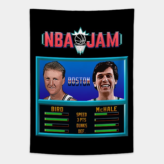 NBA JAM - CLASSIC - THE BEST DUO's EDITION_Bird&McHale Tapestry by Buff Geeks Art