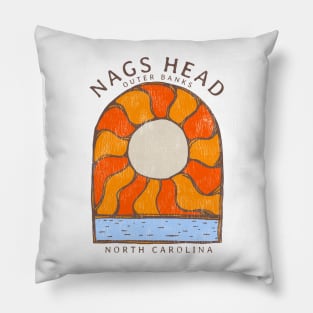 Nags Head, NC Summertime Vacationing Burning Sun Pillow