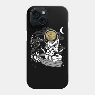 Astronaut Fishing Dogecoin DOGE Coin To The Moon Crypto Token Cryptocurrency Blockchain Wallet Birthday Gift For Men Women Kids Phone Case