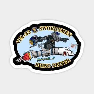 Swordsmen Rhino Nose Art Magnet