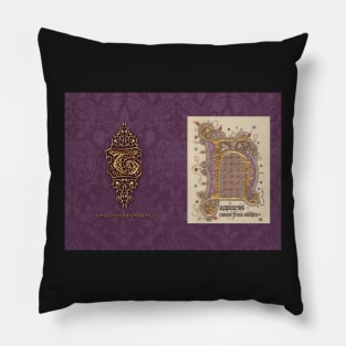 Medieval Illumination - Happiness comes from within Pillow