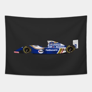 Ayrton Senna's Williams Renault FW16 Illustration Tapestry