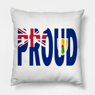 Turks and Caicos Flag Designed in The Word Proud - Soca Mode Pillow