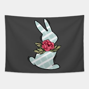 Floral Bunny Rabbit Tapestry