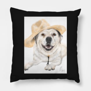 Smiling Happy Yellow Labrador Retriever Pillow