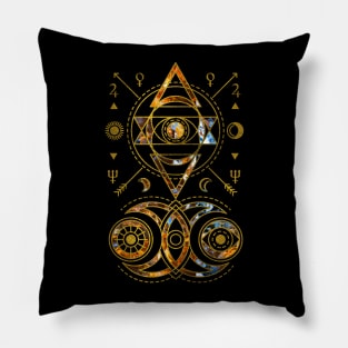 Mystical Sacred Geometry Ornament Pillow