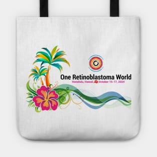 One Rb World 2024 Palm Trees, Waves, and Hibiscus Tote