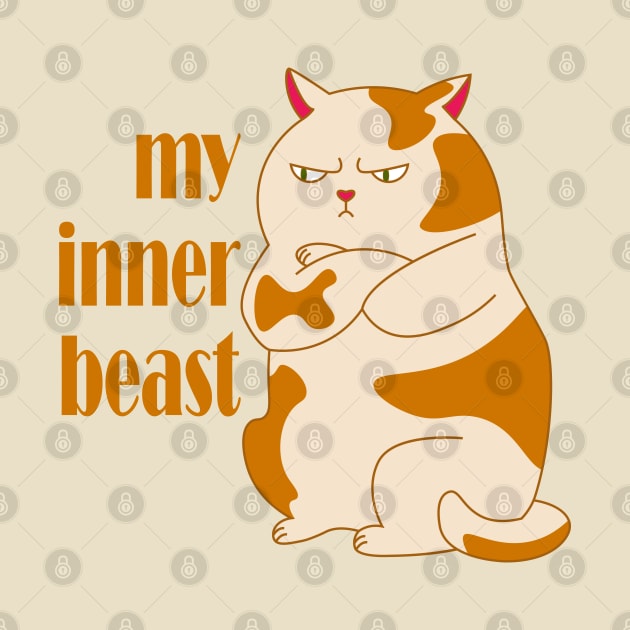 My inner beast lazy fat cat by Cute-Design