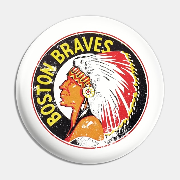 Boston Braves Vintage Baseball Team Logo 2 1/4 Inch in Diameter