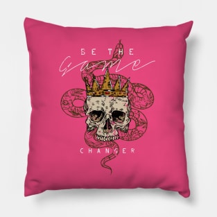 Be the Game Changer: Unleash Your Inner Rebel with our Skull and Crown Pillow