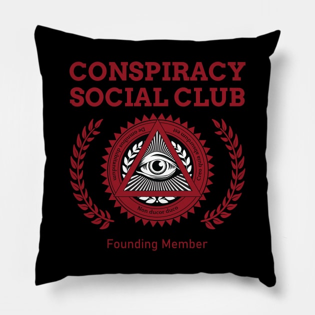 illuminati Conspiracy Club Pillow by KOMPLO