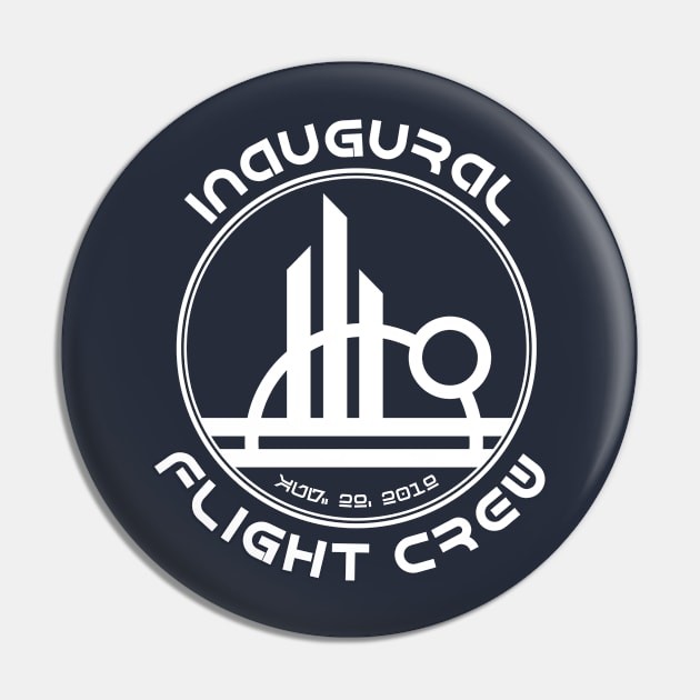 Inaugural Flight Crew, East - White Pin by Heyday Threads