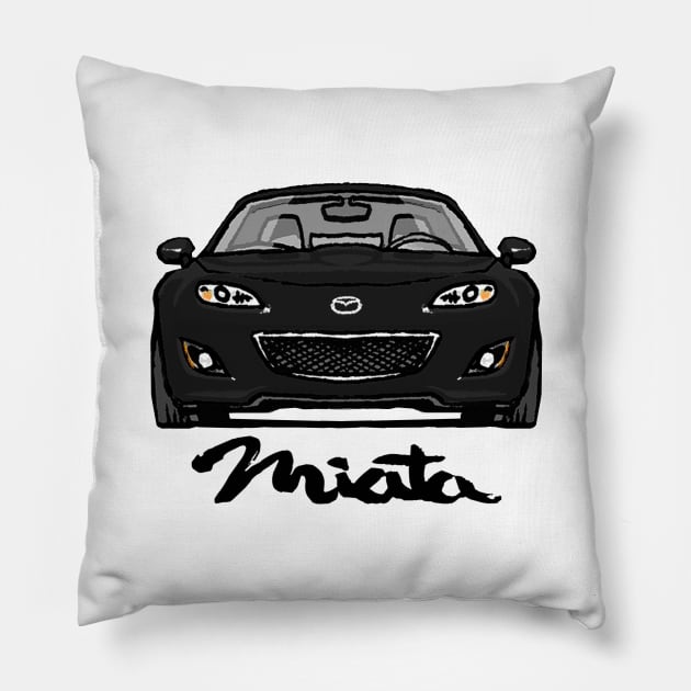 MX5 NC2 Black Pillow by Woreth