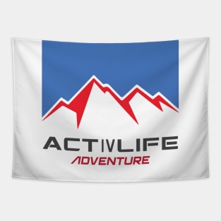 Activlife Adventure With Red Mountains and Blue Sky Tapestry