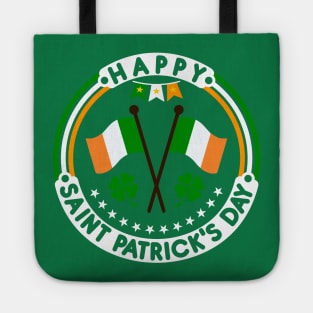 Happy Saint Patrick's Day Irish Flag Tees Tote