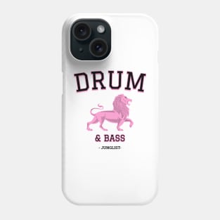 DRUM & BASS - College Font (black) Phone Case