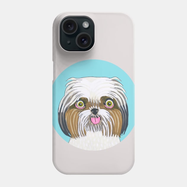 Shih Tzu Dog Phone Case by jenniferdavisart