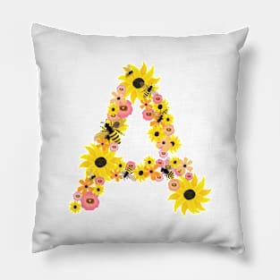 Botanical letter ‘A’ Pillow