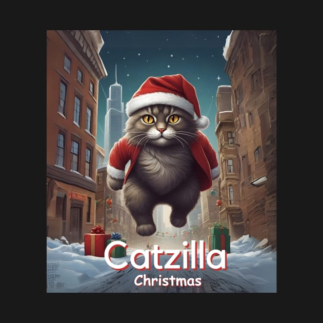 Catzilla Christmas by iCutTee